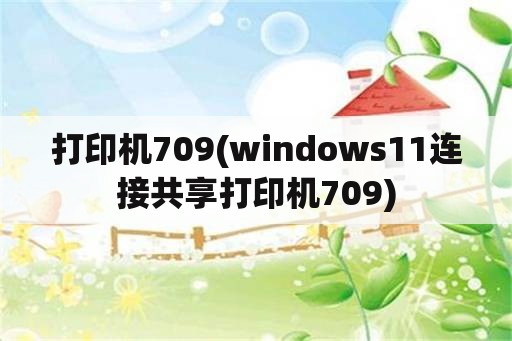 打印机709(windows11连接共享打印机709)