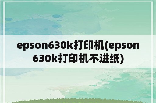 epson630k打印机(epson630k打印机不进纸)