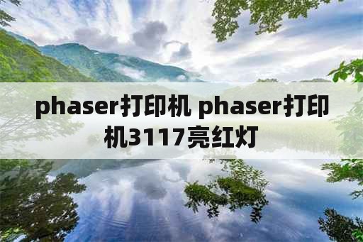 phaser打印机 phaser打印机3117亮红灯