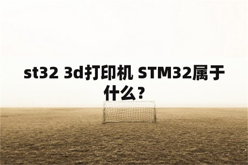 st32 3d打印机 STM32属于什么？