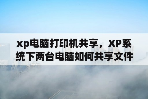xp电脑打印机共享，XP系统下两台电脑如何共享文件？