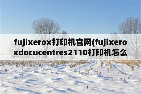 fujixerox打印机官网(fujixeroxdocucentres2110打印机怎么与电脑网络连接？)