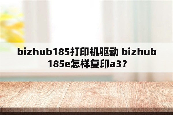 bizhub185打印机驱动 bizhub185e怎样复印a3？