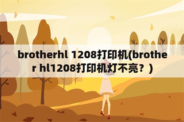 brotherhl 1208打印机(brother hl1208打印机灯不亮？)